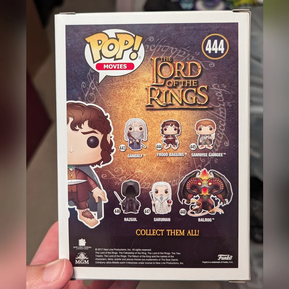 Funko Pop Frodo baggins #444 Limited Edition Glow Chase Collectible LOTR